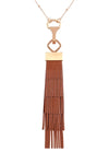 Leather Tassel Necklace - The Curv'd Experience