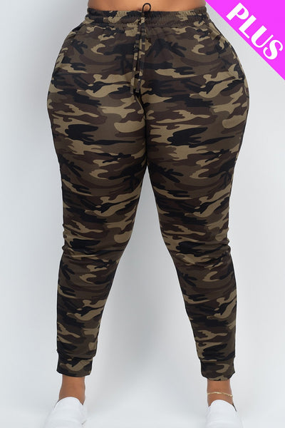 Camo Joggers with drawstring waist - The Curv'd Experience