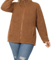 SOFT SHERPA ZIPPER FRONT JACKET - The Curv'd Experience