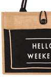 Hello Weekend Tote Bag - The Curv'd Experience