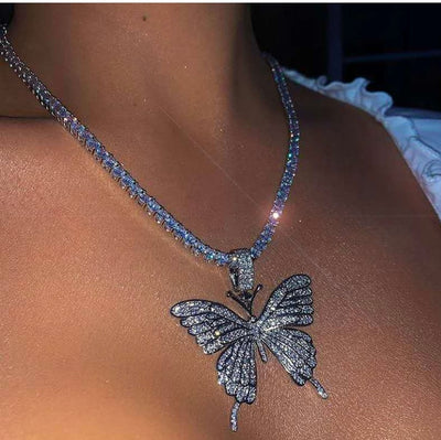 Butterfly Bling Necklace - The Curv'd Experience