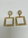 Square Chain Earrings - The Curv'd Experience